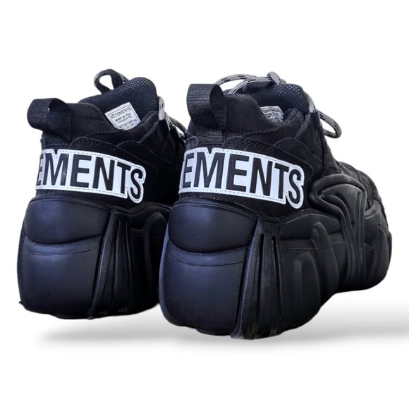 Vetemens x Swear collab chunky platform black leather sneakers - Picture 2 of 16